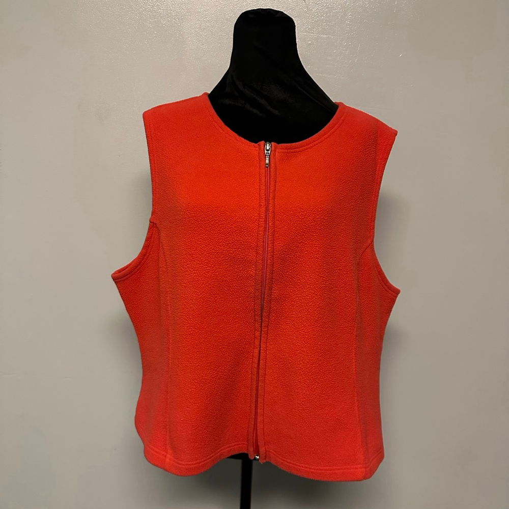 L.L.Bean Fleece Vest women’s 1X red - Picture 1 of 6